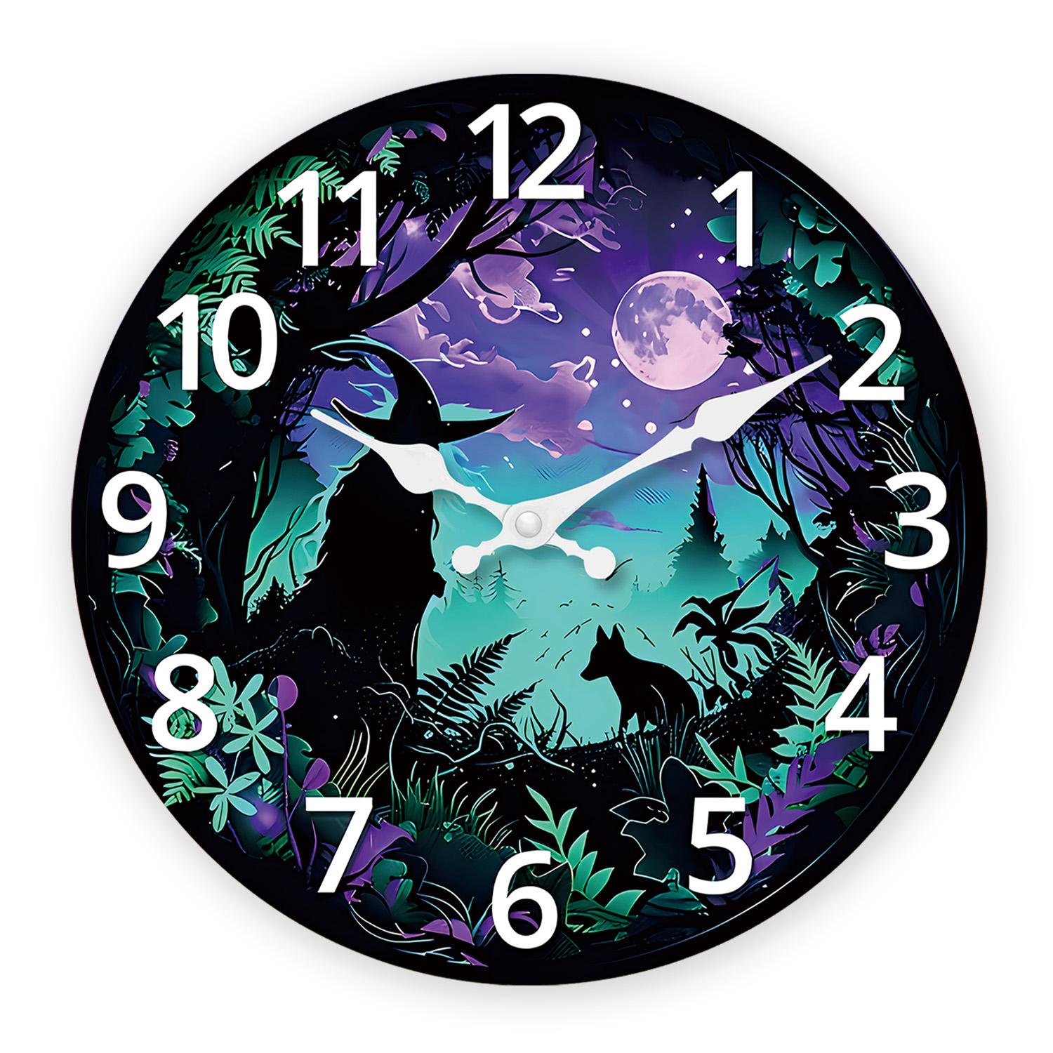 High-Quality Fantasy High-Quality Neon High-Quality Forest High-Quality Moon High-Quality Pattern High-Quality Wooden High-Quality Wall High-Quality (as the picture,10 Inch)