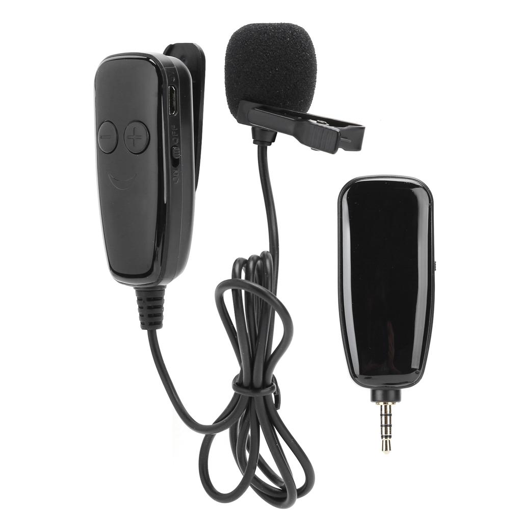 3.5mm UHF Microphone Clip Type Wireless Live Recording Vlog Interview Electric Accessory