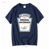 Mayonnaise Halloween  Costume Family Matching Ketchup T Shirt vintage Washed fashion streetwear homme Slightly