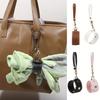 1Pc Portable Scarf Storage Clip Organizer, PU Leather Scarf Holder, Fashion Accessory for Securing Scarves, Hats, Gloves To Bags with Keychain Feature