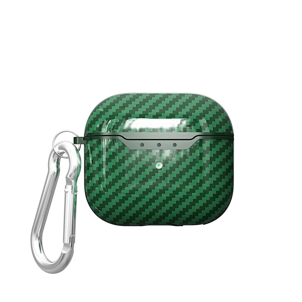 Business Carbon Fiber Pattern Earphone Cases For Airpods 4 3 1 Case Headphones Protective Case For Apple Airpods Pro 3 2 Covers
