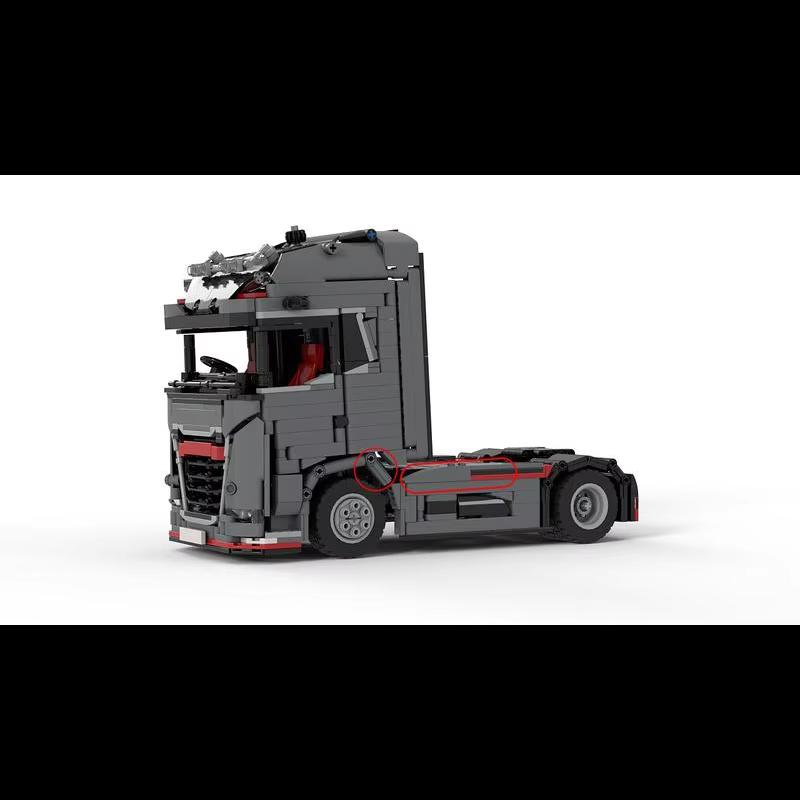 Building Block MOC-178876-184207 Semi-trailer Truck Front Splicing Model Children Boys Puzzle Education Birthday Christmas Gift