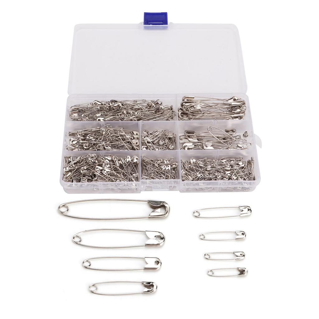 460Pcs Safety Pins 7 Sizes Iron Safe Multifunction Sturdy Reusable Safety Pins Assorted for Sewing