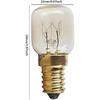 E14 Light Bulb 15W T22 Microwave Oven Bulb 300 High Temperature Warm White Incandescent 360 Beam Angle, 120V, Pack of 3