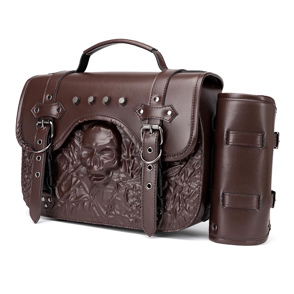 Harley Prince Cruiser Punk Style Saddlebag - PU Leather Knight Modification Gear