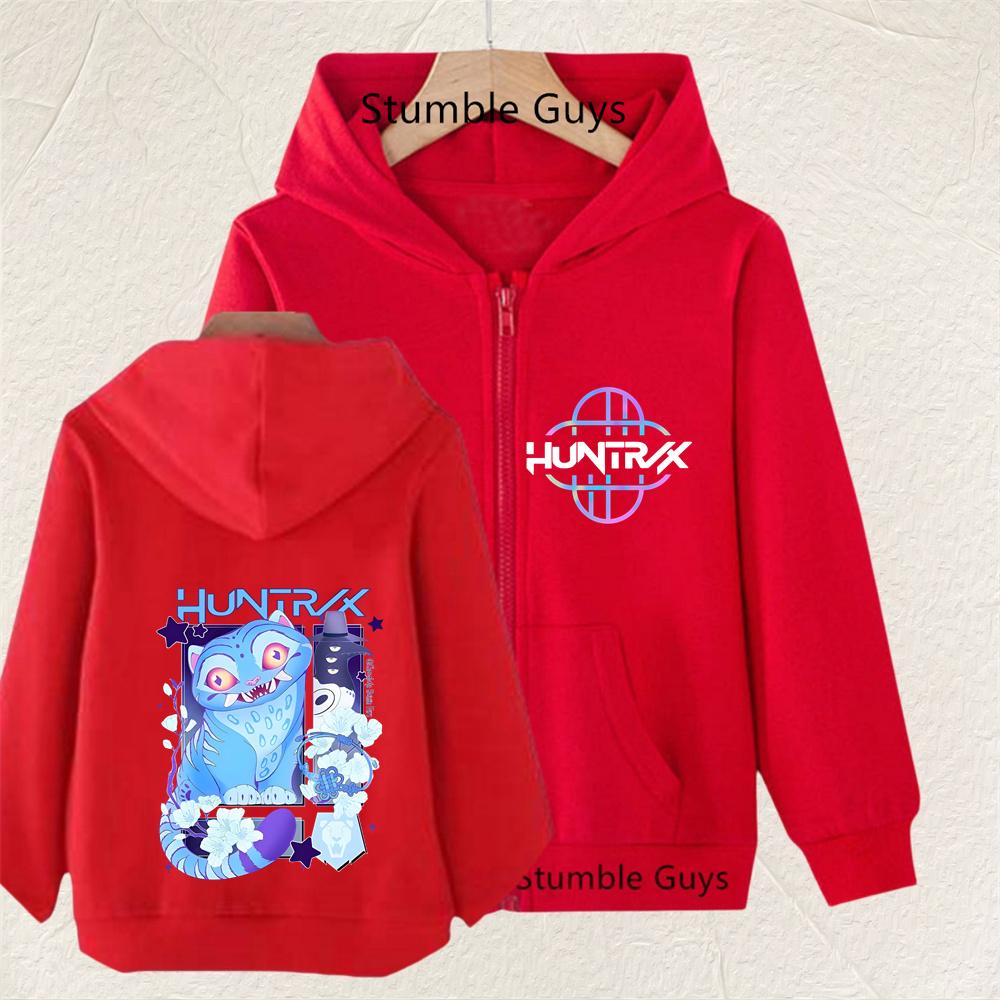 Funny Zip Up Sweatshirts Kpop Demon Hunters Hoodie Children Clothes Kid Girl Boy Sweatshirt Zipper Hoody Baby Casual Top
