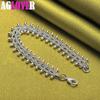925 Sterling Silver Double Row Bead Chain Bracelet Jewelry