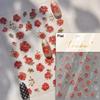 1pcs 5D Nail Art Stickers Soft Relief Freesia Peony Tulip Flower Embossed Mixed Petal Leaf Self Adhesive Nail Decorations