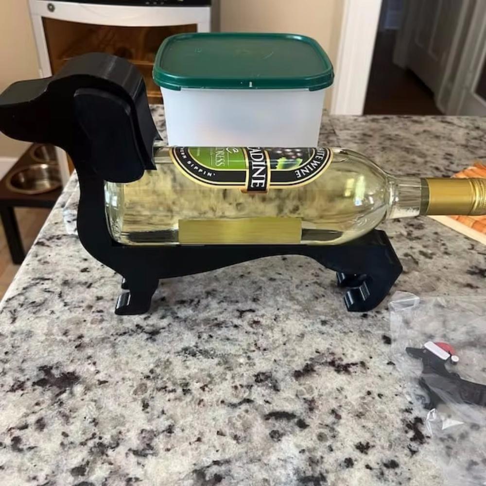 Creative Dachshund Wine Bottle Holder Kitchen Wine Storage Box Household Practical Decorative Sausage Dog Design