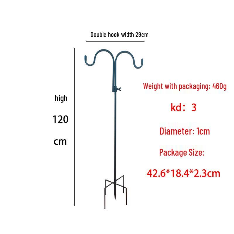 Rust-Proof Iron Shepherd's Hook for Outdoors – Ideal for Lawn, Courtyard, and Lamp Hanging