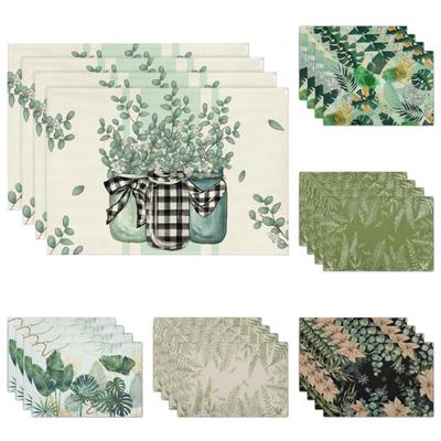Tovagliette Foglie Tropicali Arredamento Tavola Bohemien Antiscivolo Resistenti al Calore Stoviglie Tappetino da Tavola per Estate Spiaggia Decorazione Casa