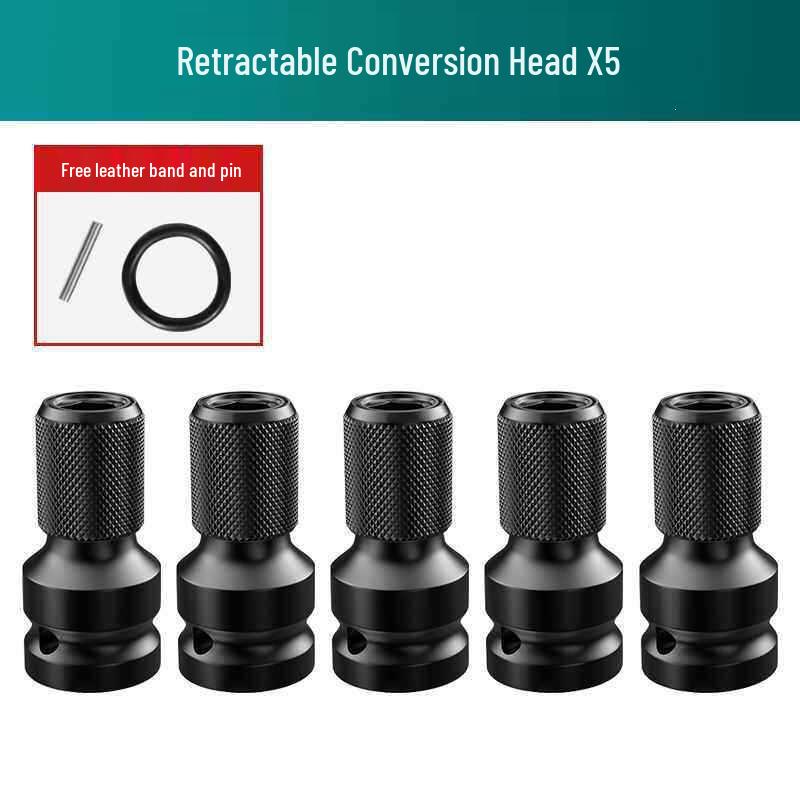 Electric Wrench Screwdriver Drill Bit Holder with Hex Socket & Telescopic Spring Sleeve Adapter, 1/2" Drive.
