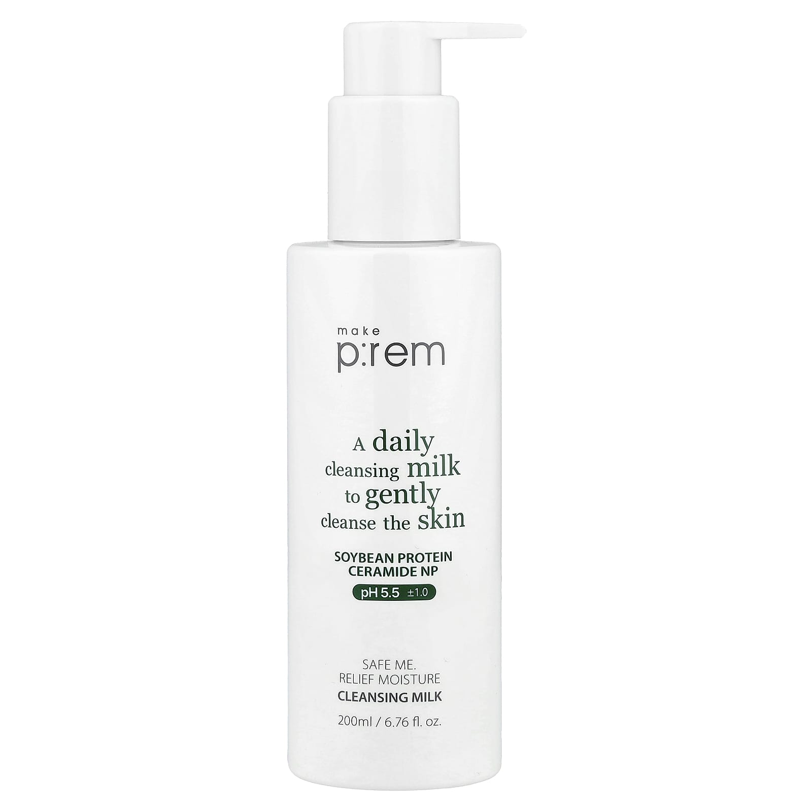 

make p:rem, Safe Me. Relief Moisture Cleansing Milk, 200ml (6.76 fl oz)