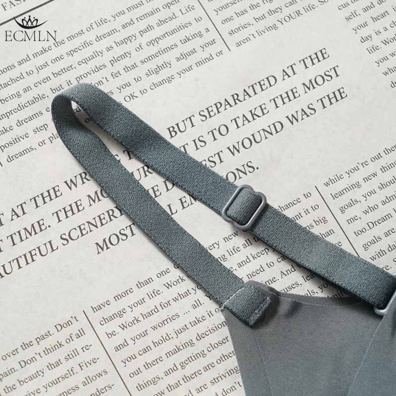 Bezešvá podprsenka z ledového hedvábí pro ženy Bezdrátová podpůrná podprsenka Prodyšná Nastavitelná ramínka