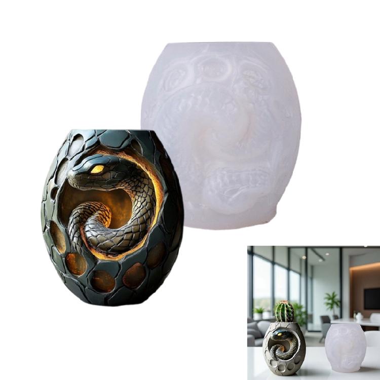 Easy Releasing Silicone Snake Mold Detailed Design for Resin Crafting Jewelry Making and Decorative Succulents Planter