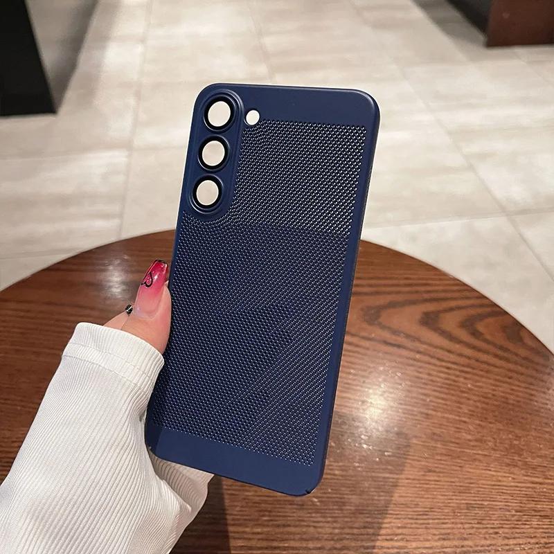 Comes With Lens Film Breathable Heat Dissipation Cooling Case For Samsung Galaxy A53 A54 A25 A24 A15 PC Hard Back Cover