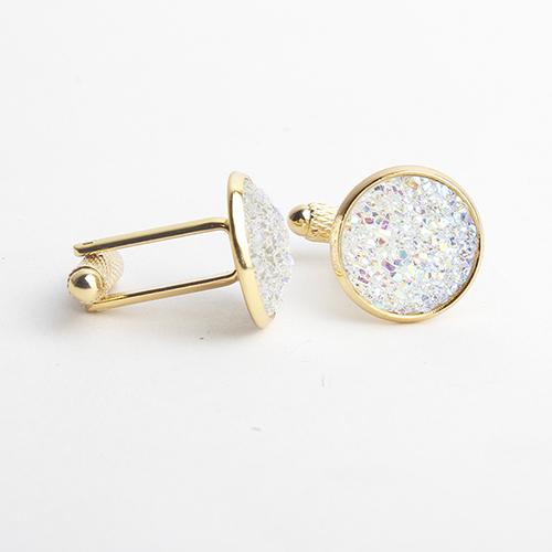 Fashion Man Shirt Cufflinks French Luxury Alloy Cufflink Shirts Button Buckle Simple Round Rhinestones Cuff Nails Gifts for Mens