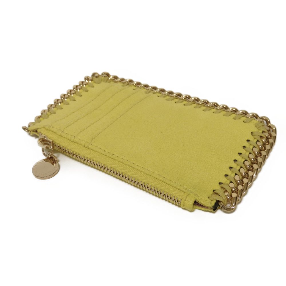 Used 10316 Falabella Zip Card Holder 422364 W9355 7330 7943 Current Shaggy Yellow Canary Excellent Condition Women's