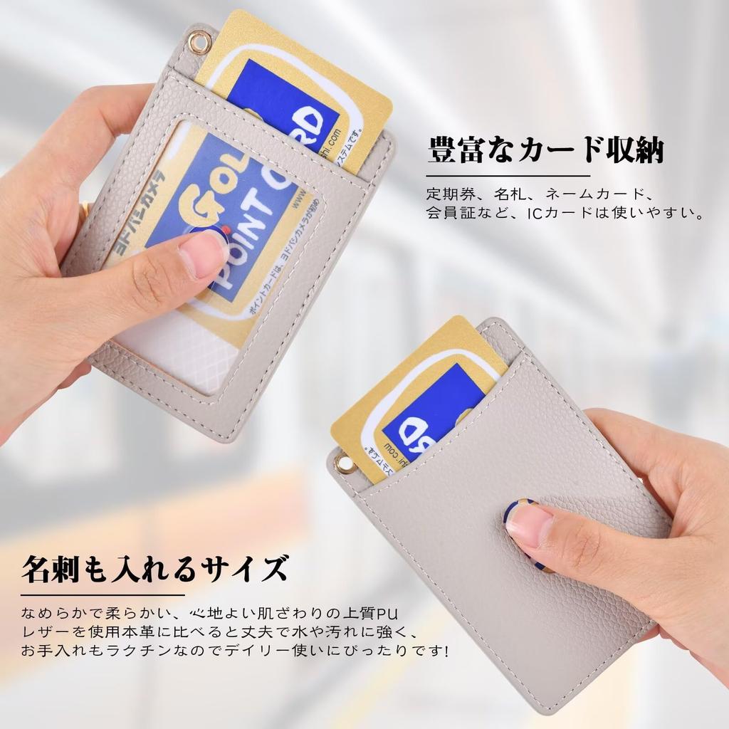 Porta-Cartões YooFa com Retrátil, Porta-Cartões Vertical para Mulheres, Cabe 2 Cartões de Identidade, Armazenamento de Cartões Popular, Crachá de Funcionário, Crachá de Nome, Cartão de Transporte,