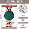 2Pcs Christmas hand towel Christmas plaid print towel Kitchen decorations 45 * 66 Dishcloth Cleaning rag