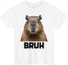 Bruh Capybara TShirt Funny Friend Birthday Meme Tee Gift For Party Unisex