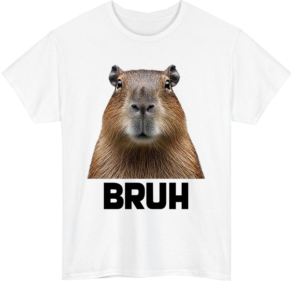 Bruh Capybara TShirt Funny Friend Birthday Meme Tee Gift For Party Unisex