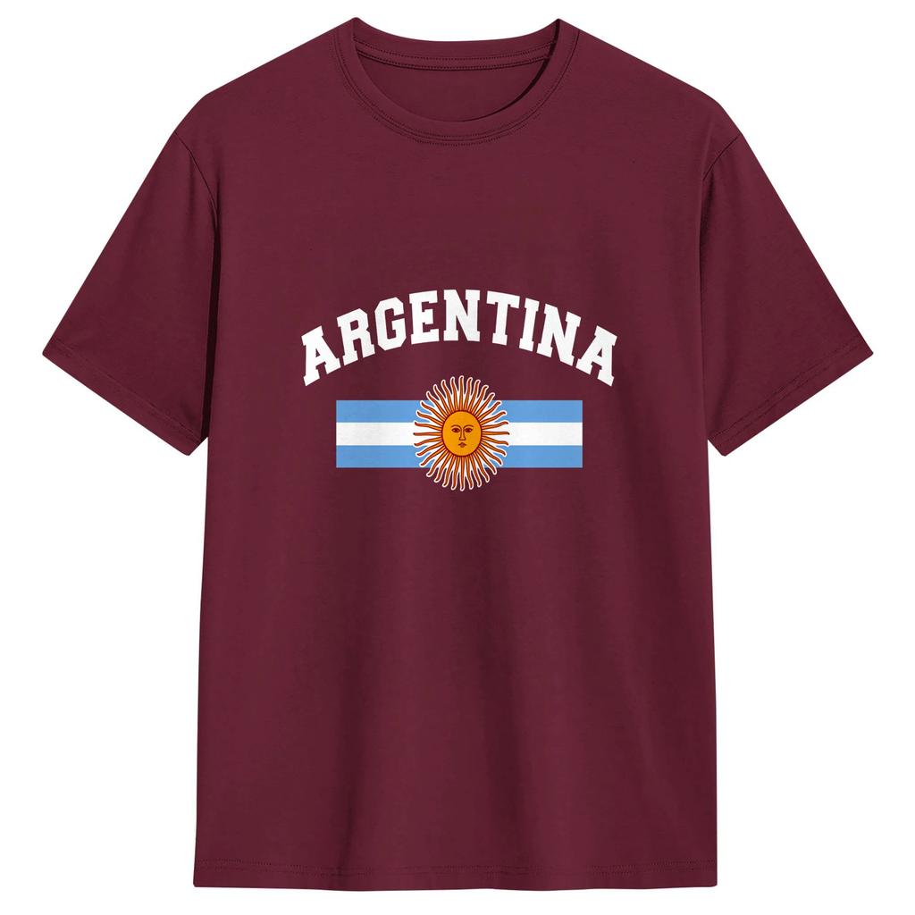 Streetwear T Shirt Summer Argentina Flag Leisure TShirts Pure Cotton Tshirt for Unisex Casual Cheap Print Short Sleeve Top Tees