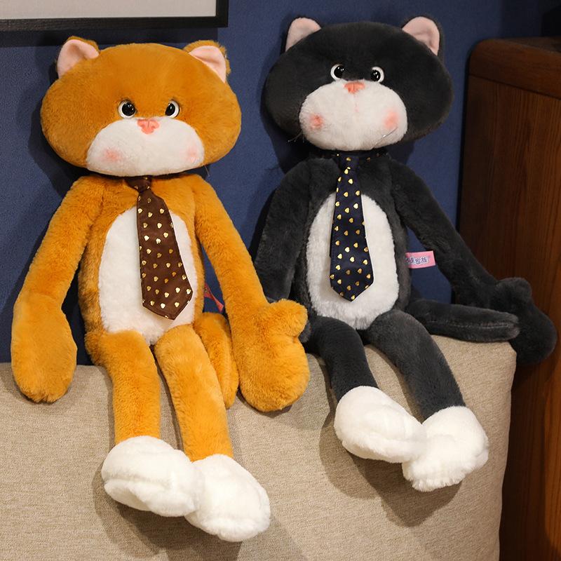 Simulation long arm cat doll plush toy cute kitten doll children soothing rag doll birthday gift