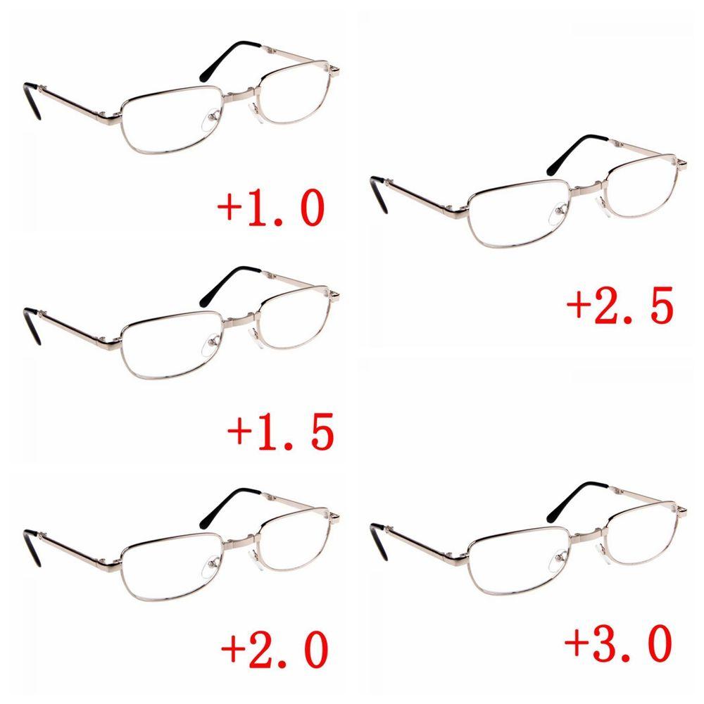 +1/ +1.5/ +2 /+2.5/ +3 Gifts Unisex Metal Folded Reading Glass Foldable Hanging