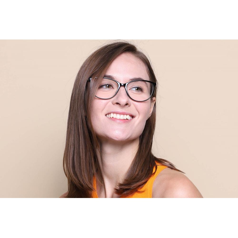 Vollrand Cat Eye Schwarz Smartbuy Collection Bay 2436 C1 Modische Damenbrille