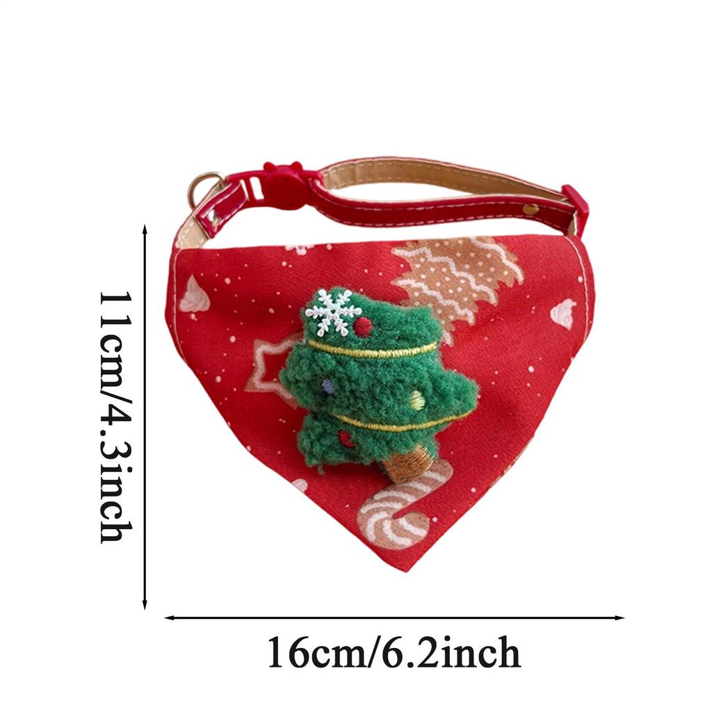 Christmas Cat Bandana Collar Elastic Holiday Dress Up Pet Costume Christmas Pet Bandana For Family Gathering Photoshoot Party