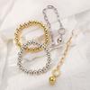Women European Jewelry Fashion Trend Design Hot Girl Ball Chain Layered Necklace Bracelet Set