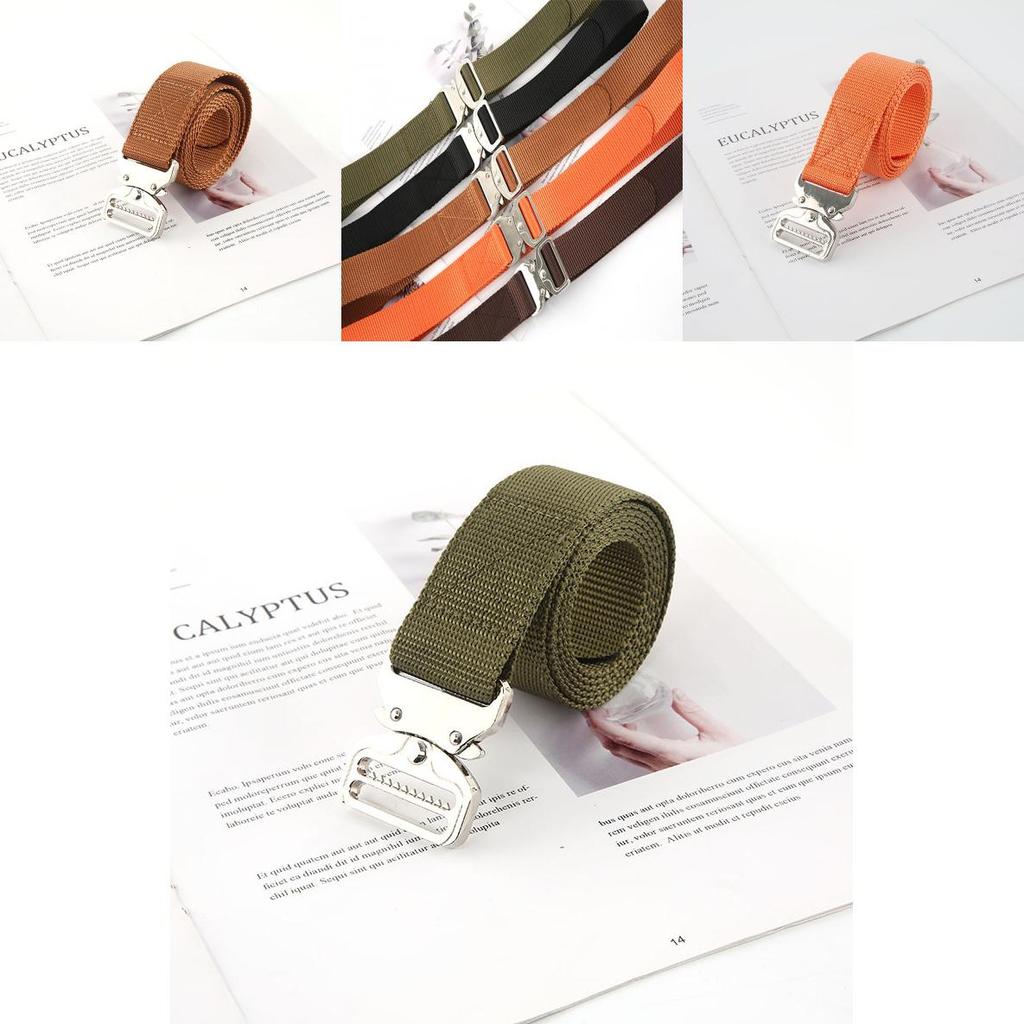 Men Women Canvas Belt With Quickrelease Plastic Buckle For Outdoor Gear And Casual Wear