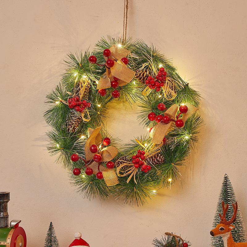 Christmas Door Wreath & Holiday Ornament for Festive Decor