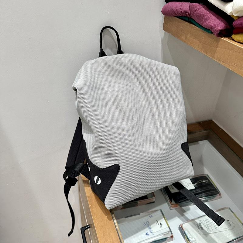 Design Sense Niche Computer Cat Outdoor Student Bag Cute Light Travel Backpack Net Cloth Bag