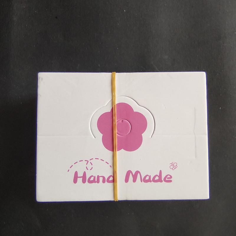 "Hair Accessory Wrapping Cards: 100 Sheets, 8x6CM, Bow Tie Folding, White"