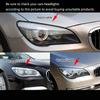 Carbon fiber headlight covers eyelids For BMW 7 Series 730d 740i 2008- 2012 F01 F02 car front lamp eyebrows decoration sticker