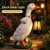 Decorative Yard Art with Lights Garden Duck Statue Solar Lantern, Cute Mom And Baby Sculpture Powered Decoration Lamp, Waterproof Resin Light