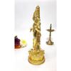 Lord Tirupati Balaji Gold Plated Matte Idol for Car Dashboard | Vishnu Ji Idol for Office Desk | Venkateswara Swamy Murti for Home Decor