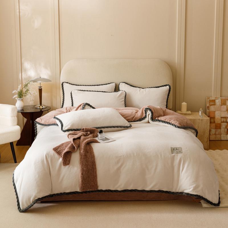 Winter Milk Velvet Quilt Duvet Cover Bedding Thicken Bed Quilt Cover Double Bed Cover Queen King Comforter Cover Bed Linen