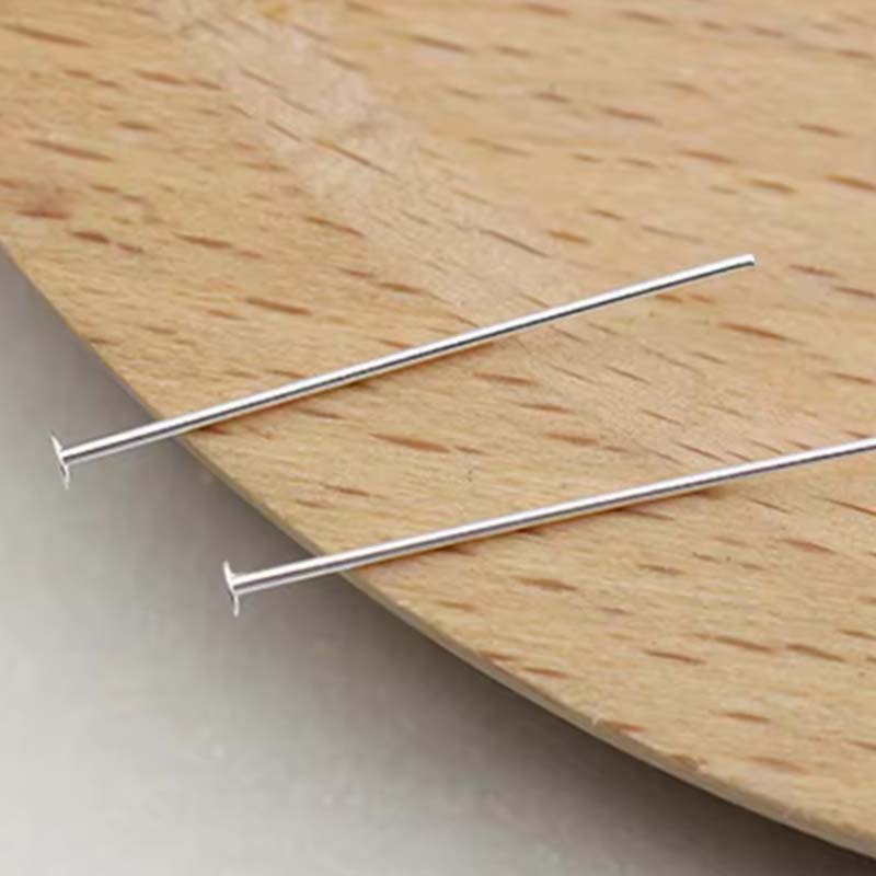 6pcs Real Pure Solid 925 Sterling Silver Needle Pins for DIY Jewelry Making Findings Earring Necklace Connector Part Base