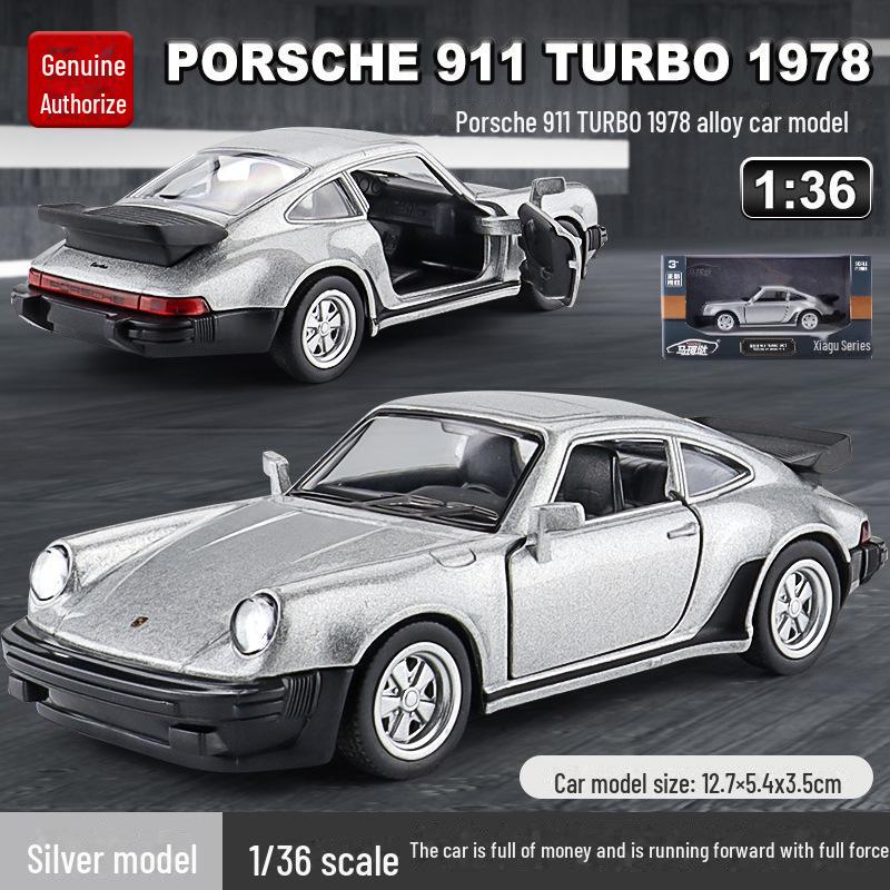 Retro Porsche 911 1:36 Alloy Pull-Back Toy Car Model for Boys