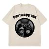 Open The Door Funny Cat Gang Meme TShirts Men Women Fashion Harajuku Tshirts Loose and Casual Cotton Retro Hiphop Tshirts