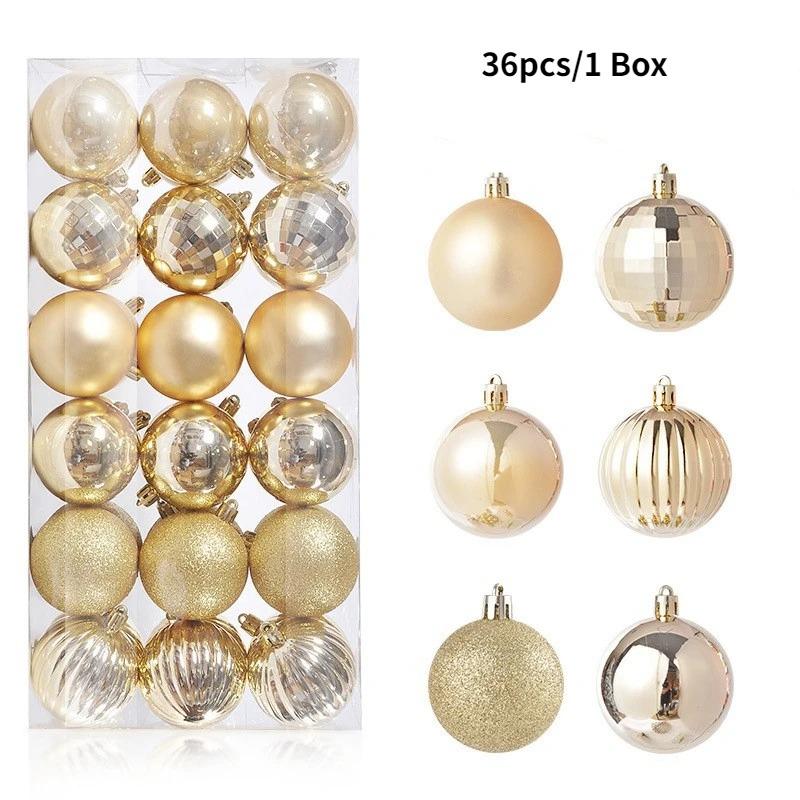 4CM Christmas Decoration Christmas Balls Hanging Xmas Tree Pendant for Home Party Decor 2025 New Year Navidad Gifts Ornaments