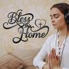Metal Wall Decor Bless This Home with Heart Cross Accent Living Room Porch Art