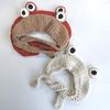 Cute for Frog Hat Big Ears Headgear Cartoon Knitted Hat Winter Warm Headdress
