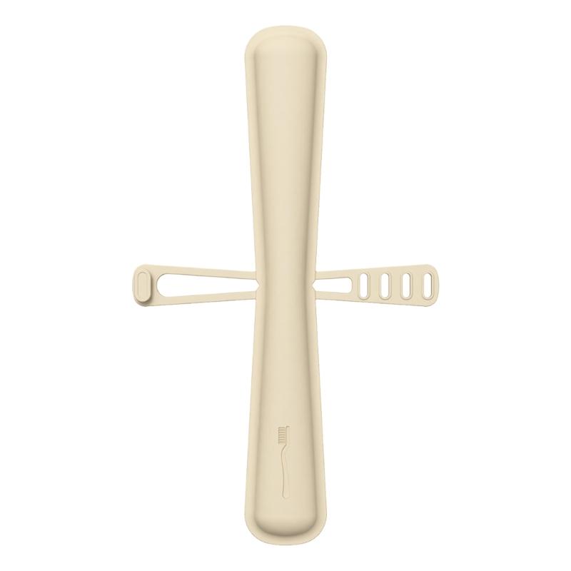 Travel Toothbrush Protector Soft Silicone Cover Built In Toothpaste Storage Easy To Clean