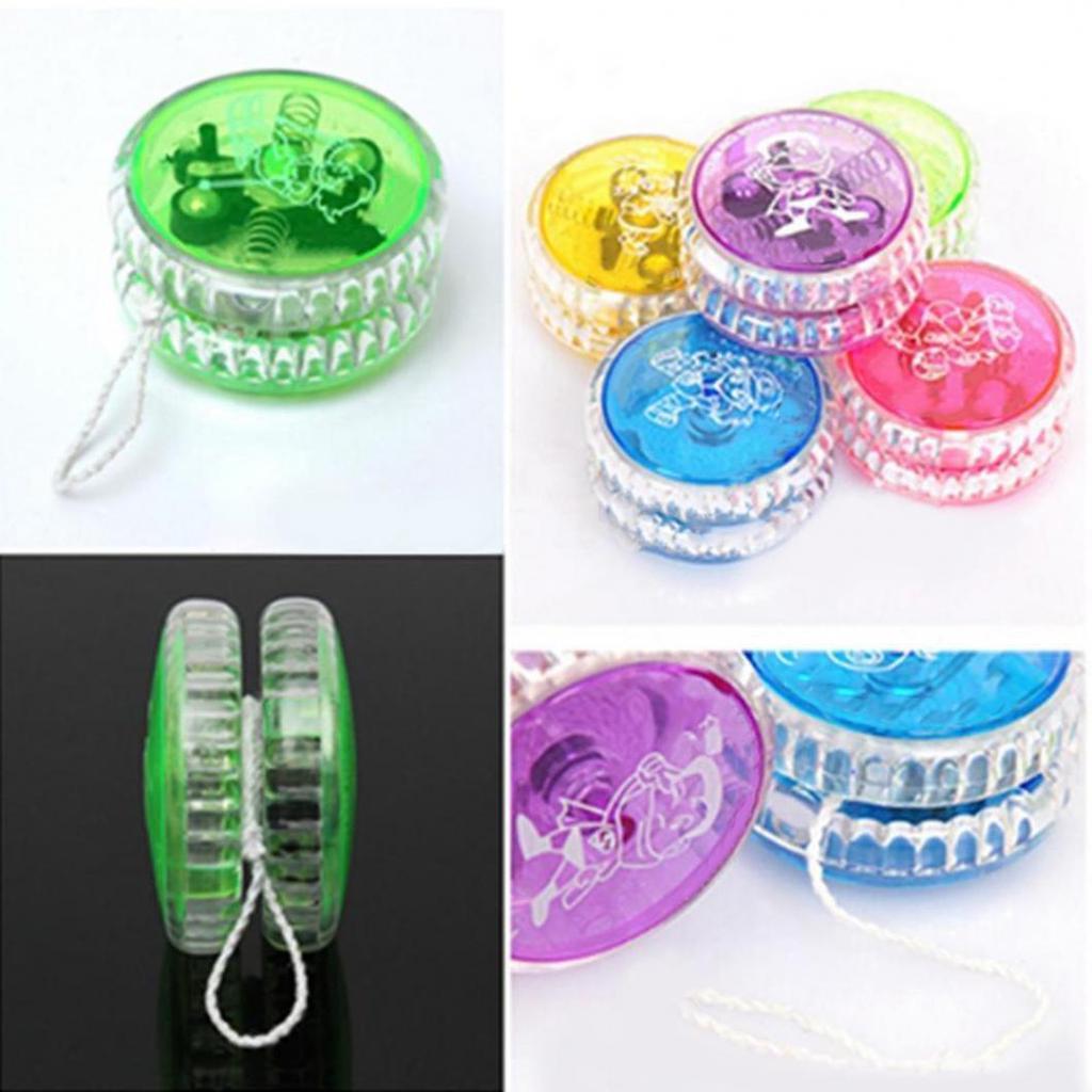 Yo-Yo Lighting Technique Clutch Mechanism Toy Speed Ball Children's Plastic Luminous Yo-yo Glare Yo-yo Ball Rope Rope