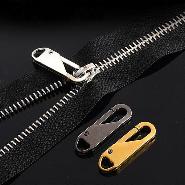 5 Pcs Metal Zipper Pull Replacement Detachable Zipper Slider Pull Tab Repair Kit for Clothing Jacket Diy Craft Sewing Zip Head