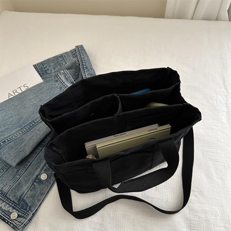 Multi-grid Mother and Baby Large-capacity Out Canvas Bag Handbag Messenger Bag Tote Bag Multi-compartment Bag